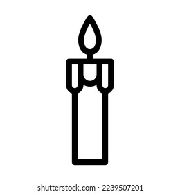 Diseño de iconos de línea de vectores de velas