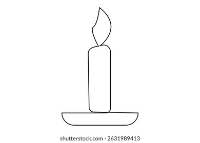 Vector de vela en diseño minimalista moderno