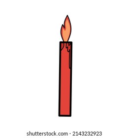 candle vector on white background