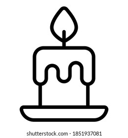candle vector outline icon. Modern thin line symbols. Collection of traditional elements.