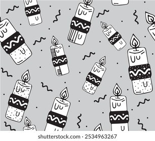 CANDLE VECTOR PATTERN 
 CONTINUOUS PERFECT PATTERN WORK