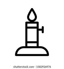candle vector thin line   icon 