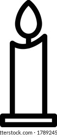 candle vector thin line icon 
