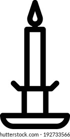 candle vector thin line icon