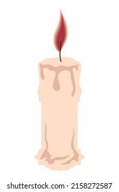candle wax onfire isolated icon