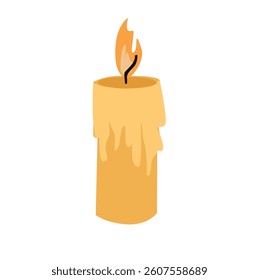 candle. Wax candle Vector illustration