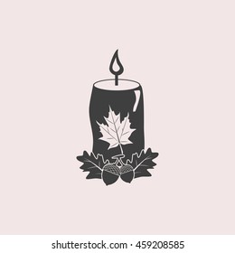 Candle web icon. Isolated illustration