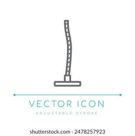 Candle Wick Vector Line Icon, Candle Wick Type Symbol, Candle Making Vector Line Icon