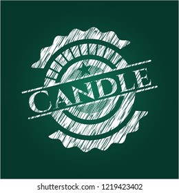 Candle written with chalkboard texture