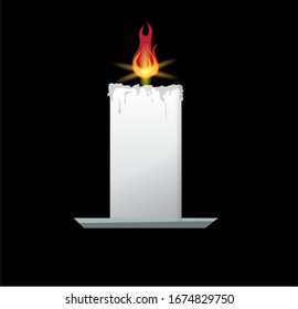 Candlelight burning brightly in the dark of the night