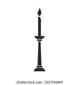 Icono de cena a la luz de las velas en vector de diseño plano