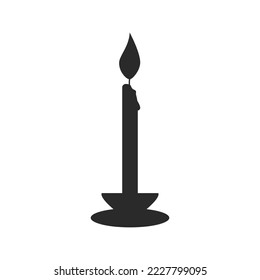 Candlelight dinner icon in flat design vector