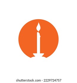 Candlelight dinner icon in flat design vector