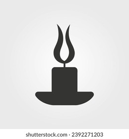 Icono de la luz de las velas - Ilustración vectorial simple
