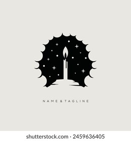 Vector con logotipo de velas. fondo blanco