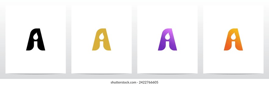 Candlelight On Letter Logo Design A