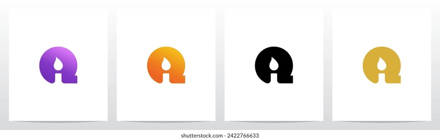 Candlelight On Letter Logo Design Q