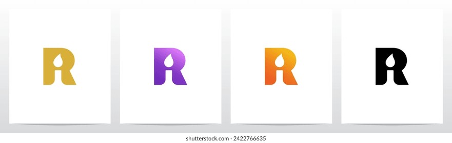 Candlelight On Letter Logo Design R