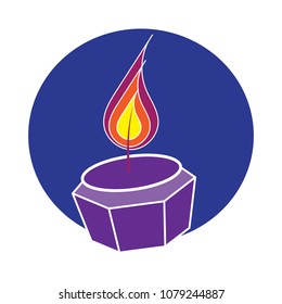 Candlelight vector illustration.