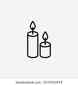 Candleline vector icon. EPS 10