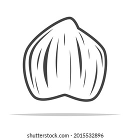 Vector de icono de contorno de candela aislado