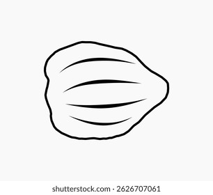 Espice Candlenut e ervas ilustração de arte de linha