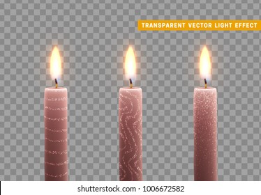 Candles burn with fire. 