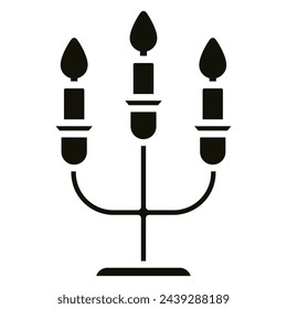 Candles and Candleholders icon vector illustration