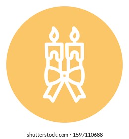 
Candles, christmas, decoration Isolated Vector icon which can easily modify or edit
