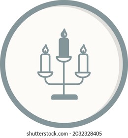 Candles Color Grey Filled Vector Icon Design