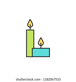 candles colored icon. Element of birthday party icon for mobile concept and web apps. Colored candles icon can be used for web and mobile