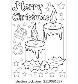 candles coloring book page for kids and adults creative coloring mindful relaxation activity