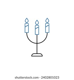 candles concept line icon. Simple element illustration. candles concept outline symbol design.