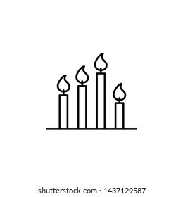 candles, death outline icon. detailed set of death illustrations icons. can be used for web, logo, mobile app, UI, UX
