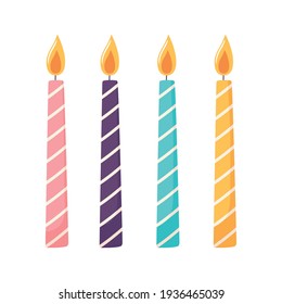 candles decoration celebration icon isolated