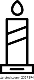 Candles Dinner Light Outline Icon