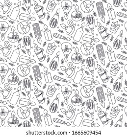 Línea de doodle de Velas sin fisuras