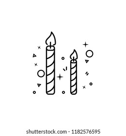 candles dusk style icon. Element of birthday party in dusk style icon for mobile concept and web apps. Thin line candles icon can be used for web and mobile