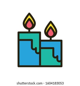 candles fire flames isolated icon vector illustration design