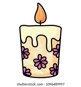 Candles with floral design 