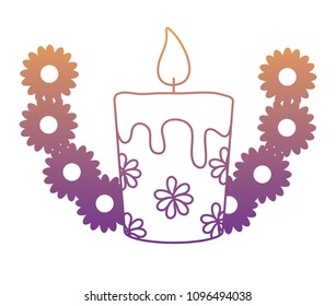 Candles with floral design 