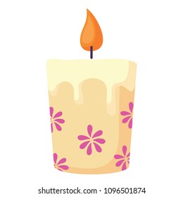 Candles with floral design 