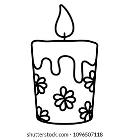 Candles with floral design 