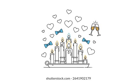 Candles and Hearts A Festive and Romantic Celebration of Love