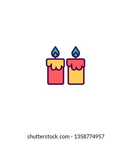Candles Icon Design. Lifestyle icon vector illustration
