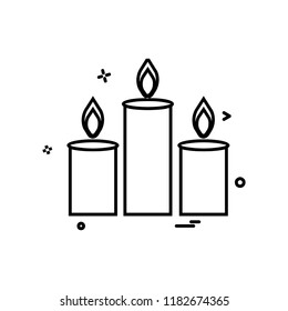 Candles icon design vector