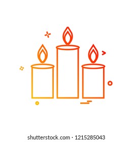 Candles icon design vector