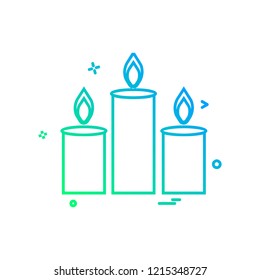 Candles icon design vector