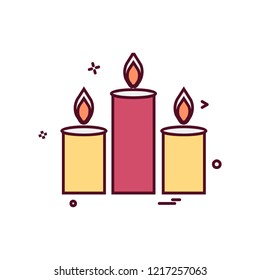 Candles icon design vector