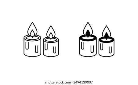 Candles icon design with white background stock illustration